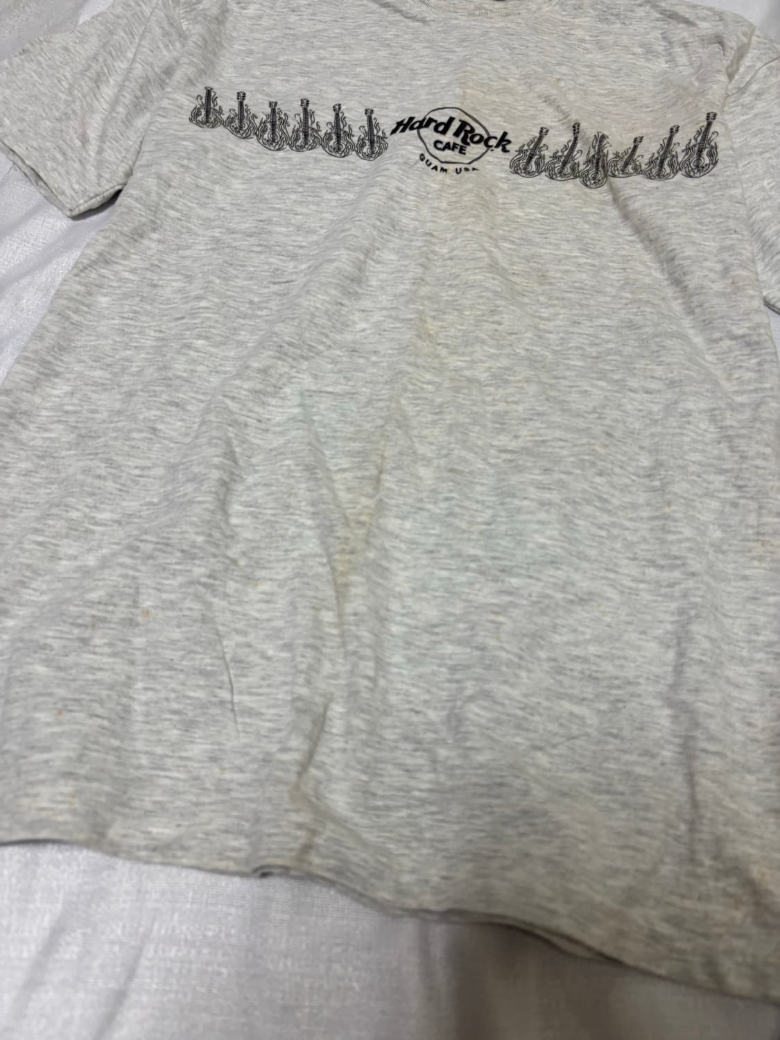 “Hard Rock Cafe” guitar Print Grey Tee 상품이미지2