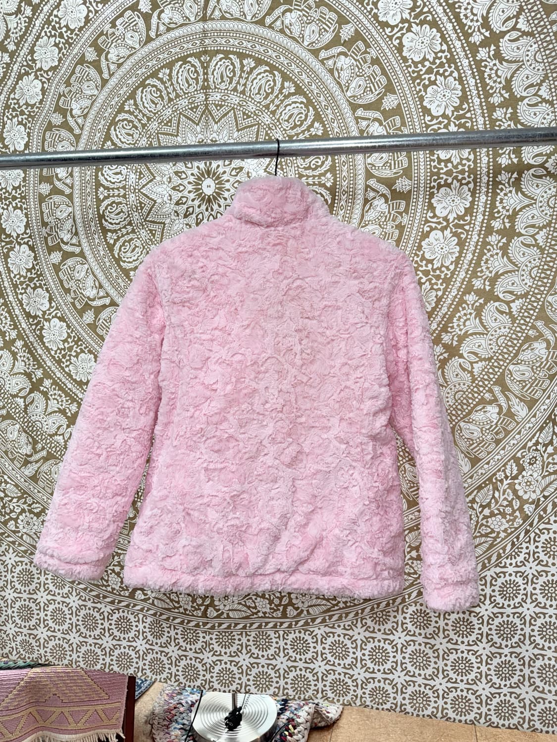 노스페이스 여성 핑크 리버시블 후리스 경량패딩  상품이미지6