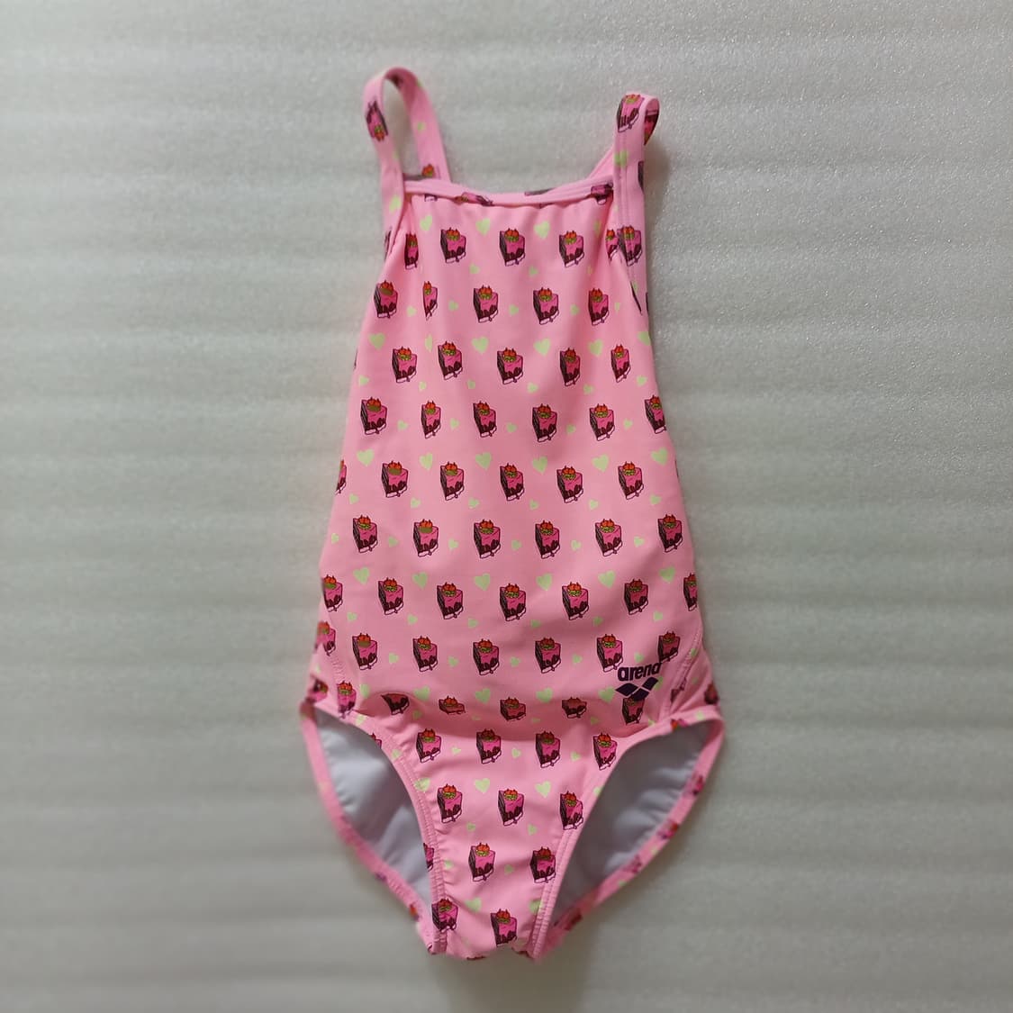 아레나 여아 아동 60 실내 원피스 수영복 핑크 사랑봉봉 상품이미지1