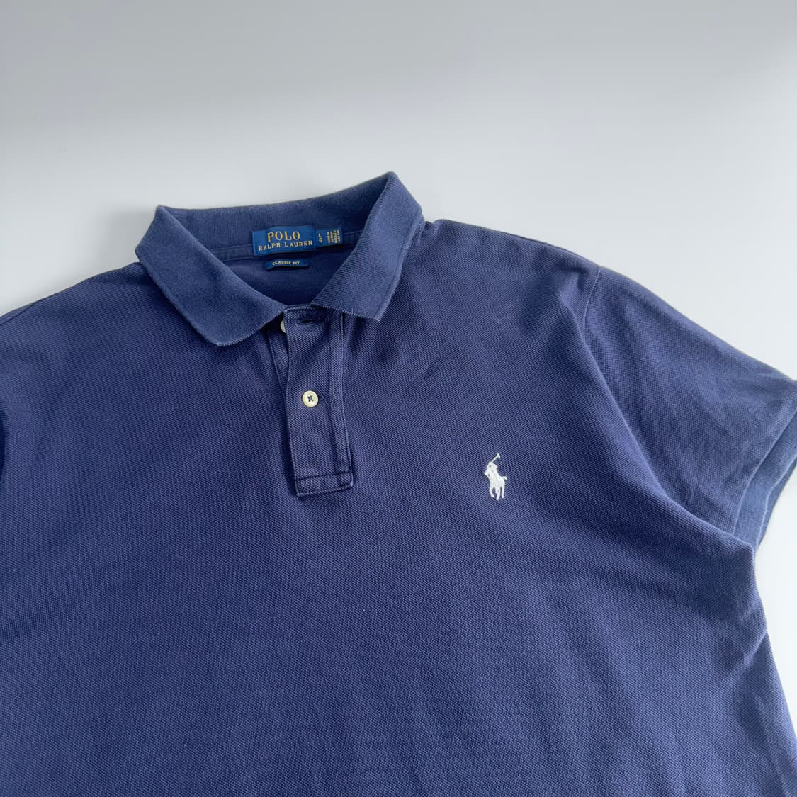 Polo 폴로 화이트 포니 네이비 반팔 카라티 상품이미지4