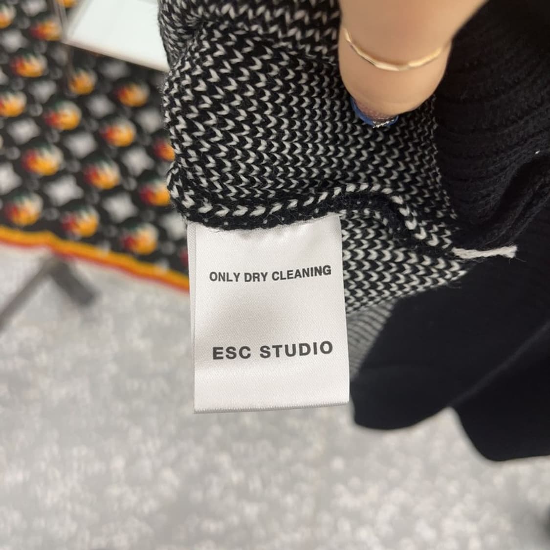 ESC스튜디오 스트릿 힙합 레터링 니트 조끼 베스트 105 C07960 상품이미지6