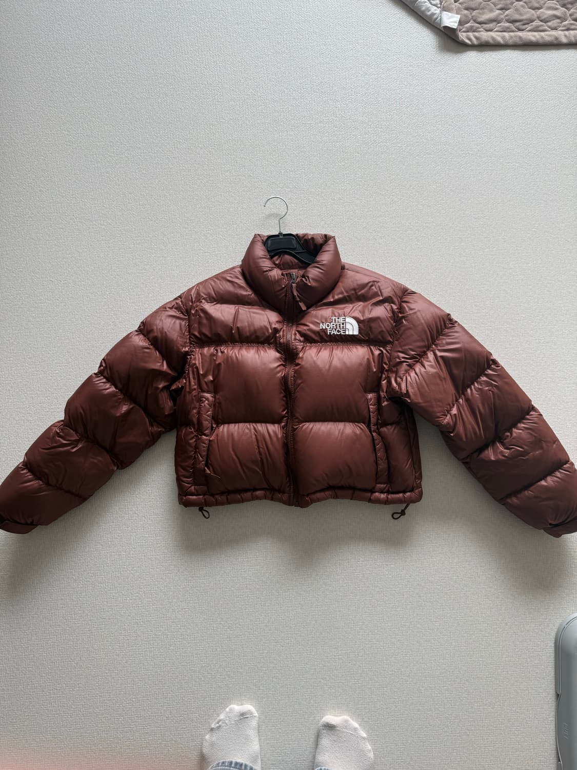 노스페이스 눕시 숏 패딩 브라운L 상품이미지1