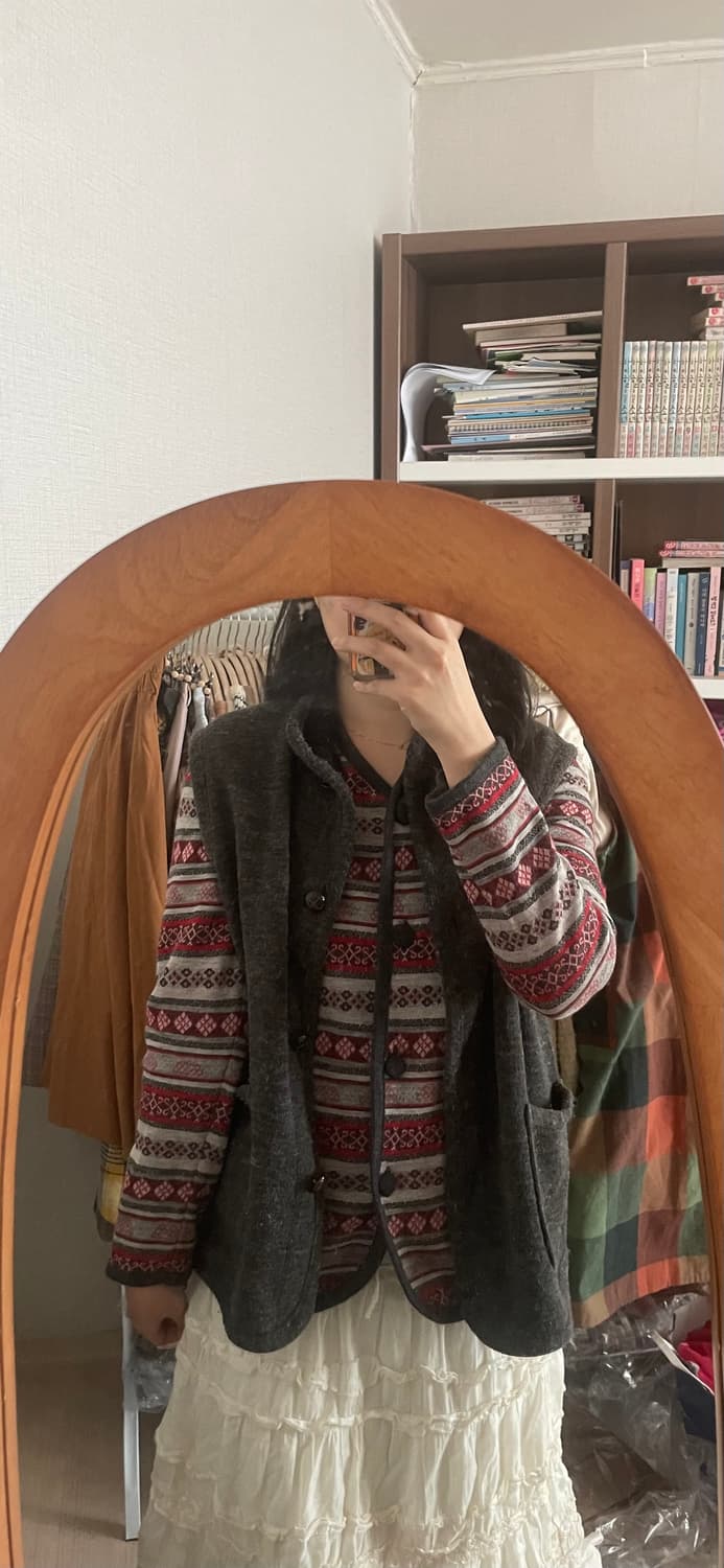 모리걸 빈티지 노르딕 조끼 set 🩶♥️ 상품이미지9