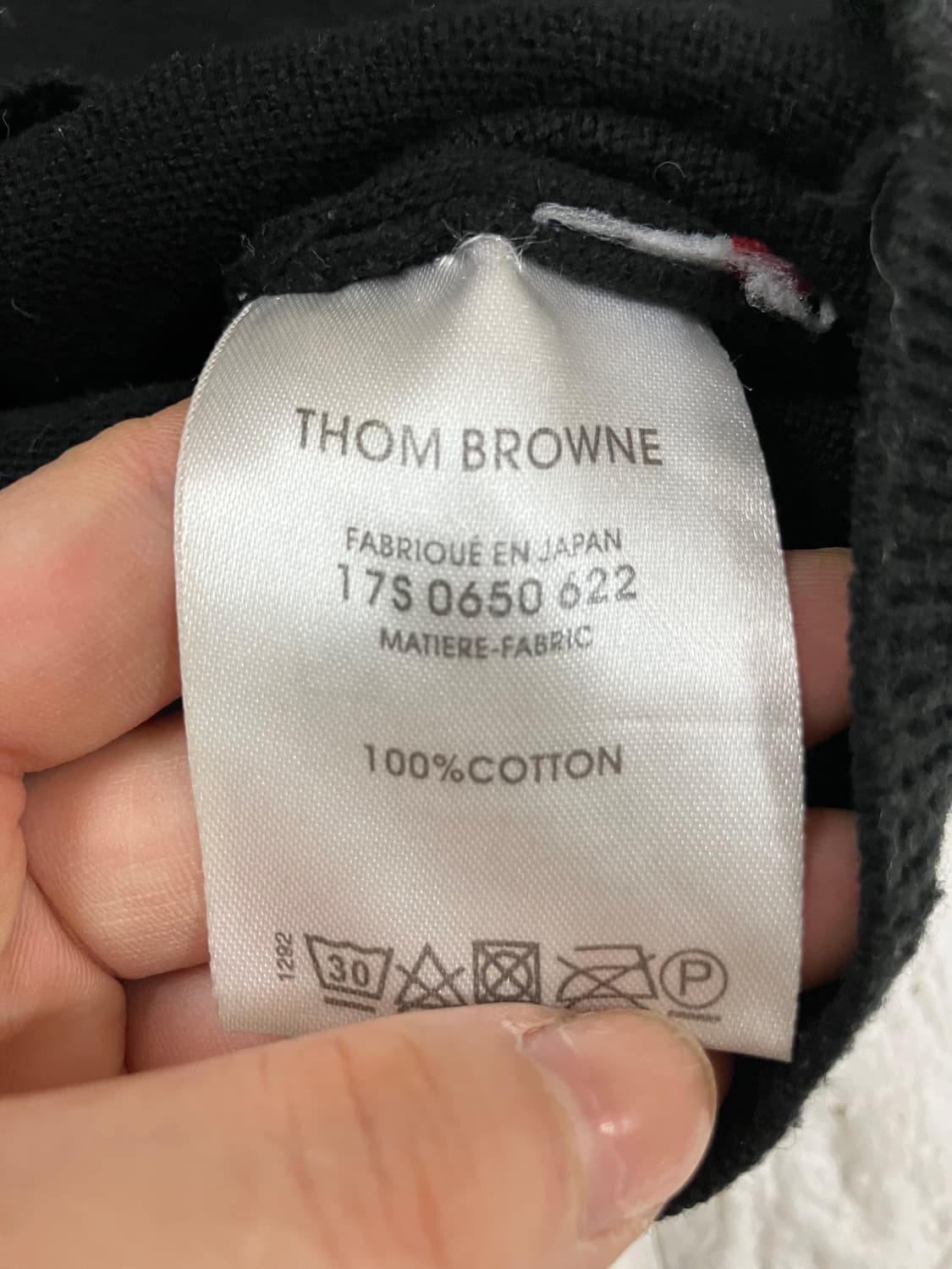 톰브라운 블랙 반목폴라 니트 M 상품이미지5