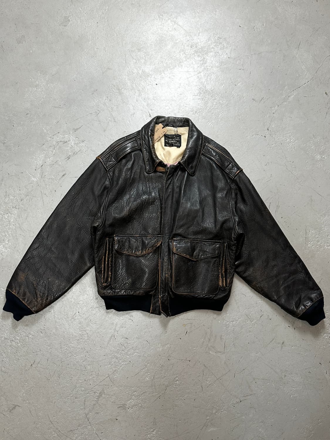 80's OG 빈티지 아비렉스 A2 레더 자켓 레더 봄버 상품이미지1