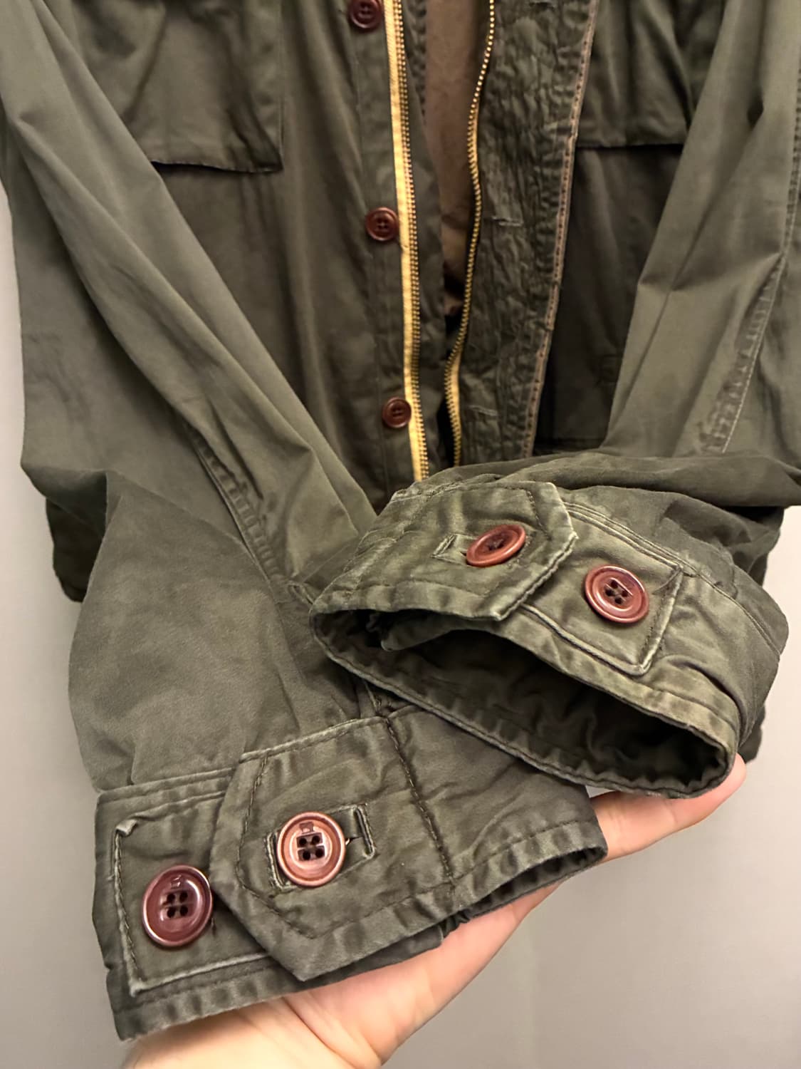 (M~L)스카치앤소다 밀리터리 가먼트다잉 m47 필드 컴뱃자켓 야상 상품이미지5