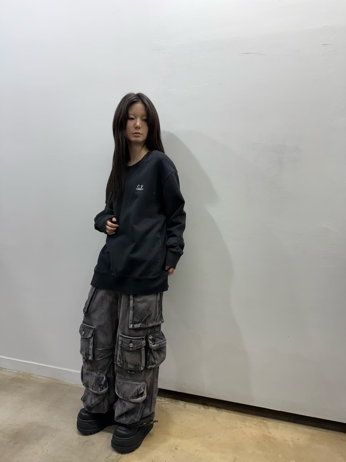 멀티포켓 디테일 데님 와이드 팬츠 상품이미지4