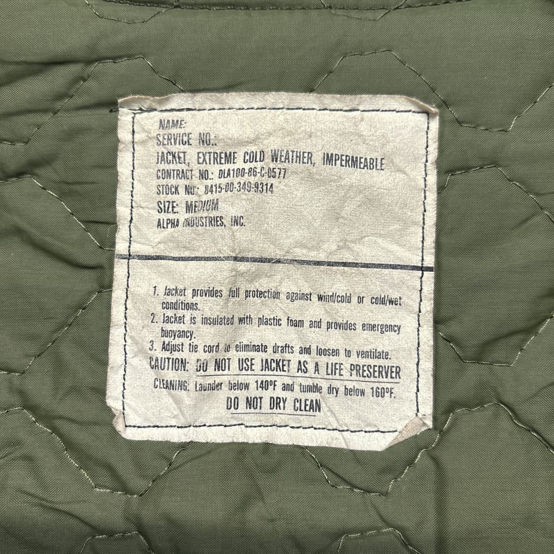 80s 오리지널 U.S. NAVY A-1 덱자켓 브라운 코듀로이 N436 상품이미지9