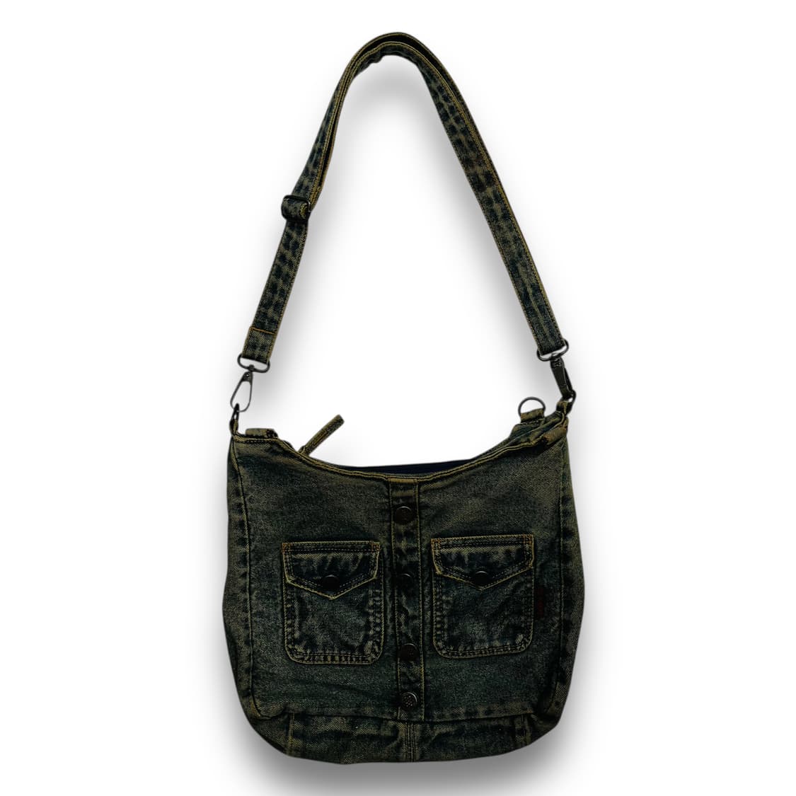 ES-CARTE y2k 다잉 워시드 데님 빈티지 크로스백 상품이미지2