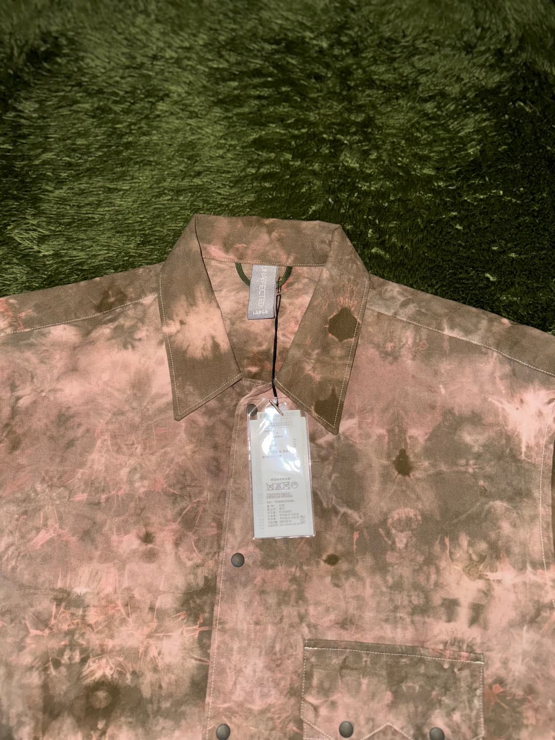 [L] Unaffected 언어펙티드 타이 다이 크롭 웨스턴 셔츠 상품이미지3