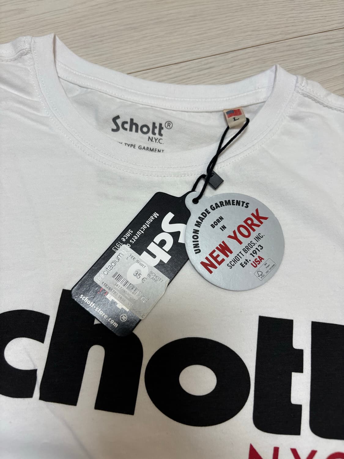 schott nyc 쇼트 로고 티셔츠 상품이미지2