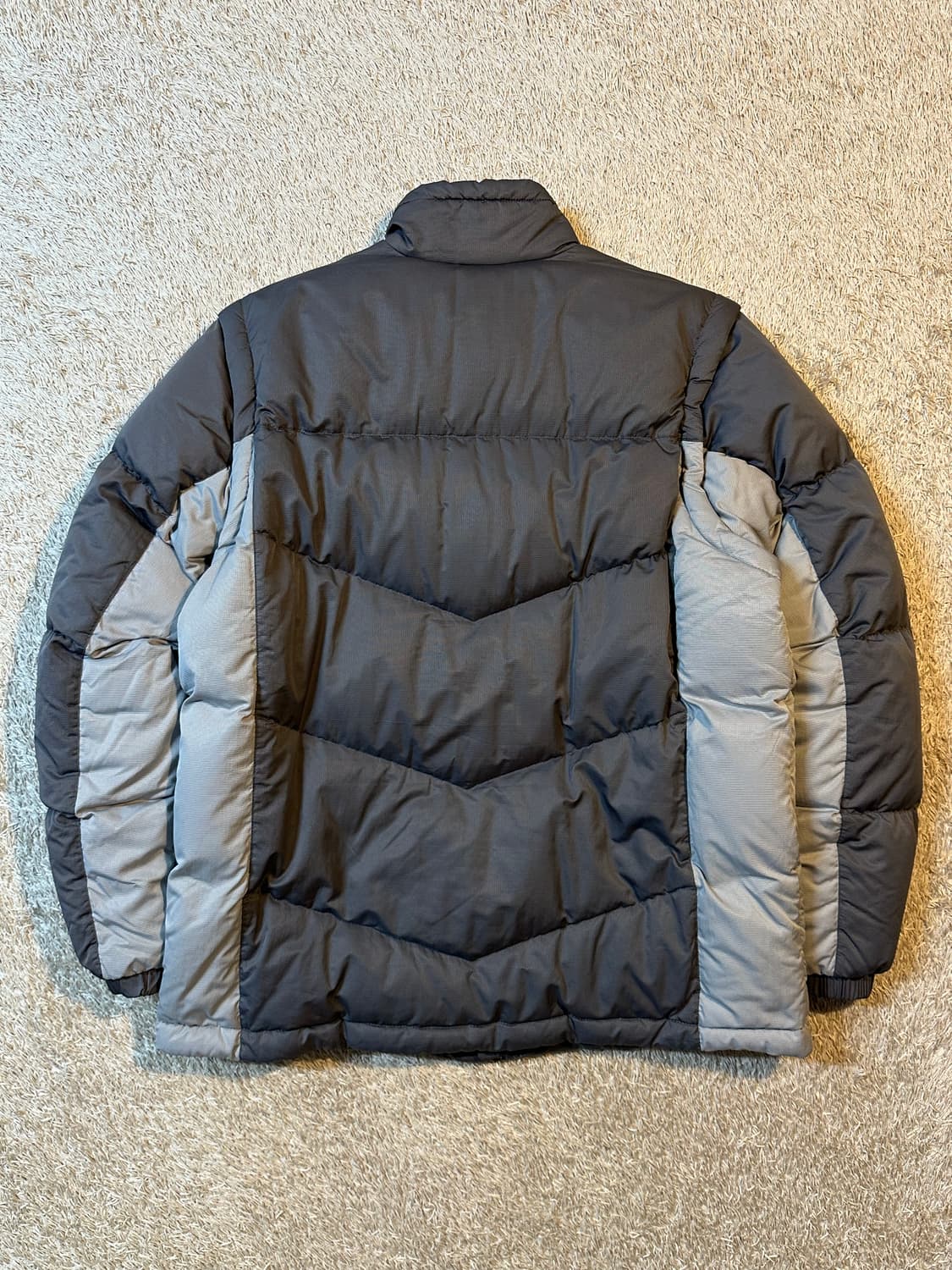 희귀) 00's 나이키 올드스쿨 디테처블 배색 패딩 그레이 상품이미지3