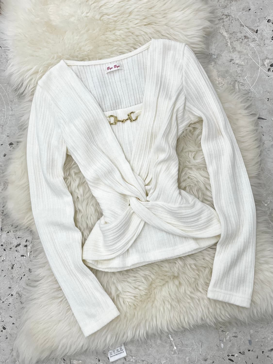 갸루 레이어드 꼬임 탑 상품이미지2