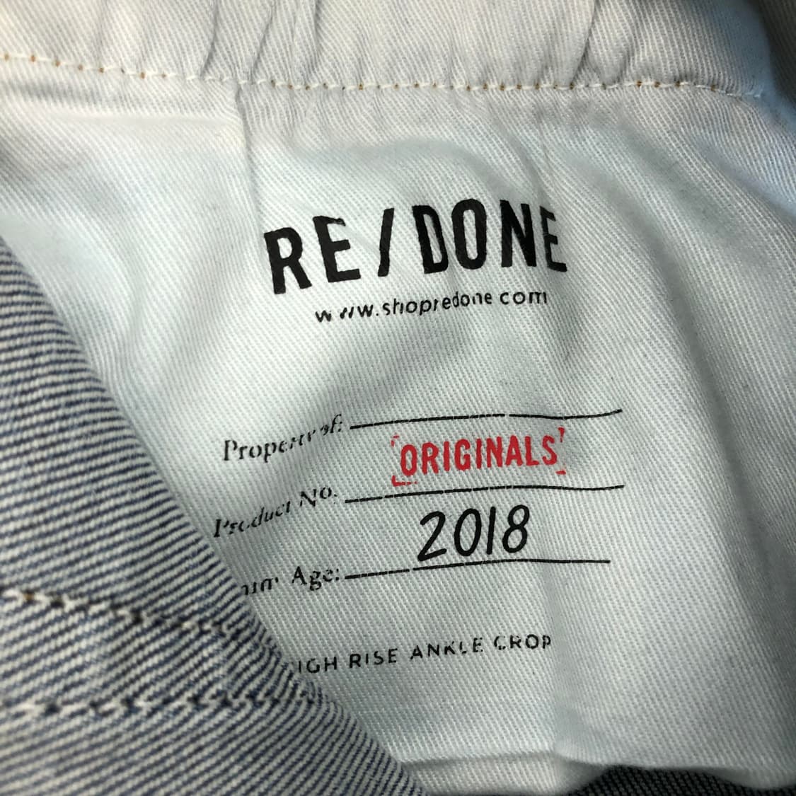 RE/DONE 리던 오리지널 화이트패치 데님진 25 인치 상품이미지5