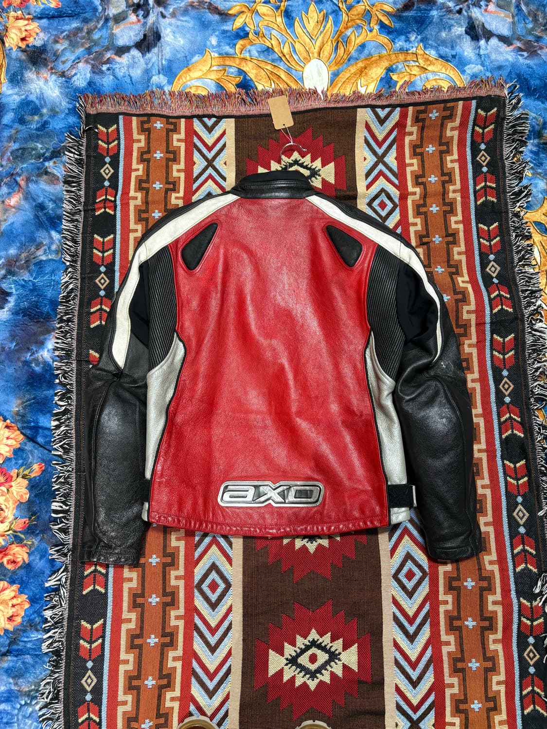 axo 빈티지 모터사이클 소가죽 레이싱 자켓 상품이미지2