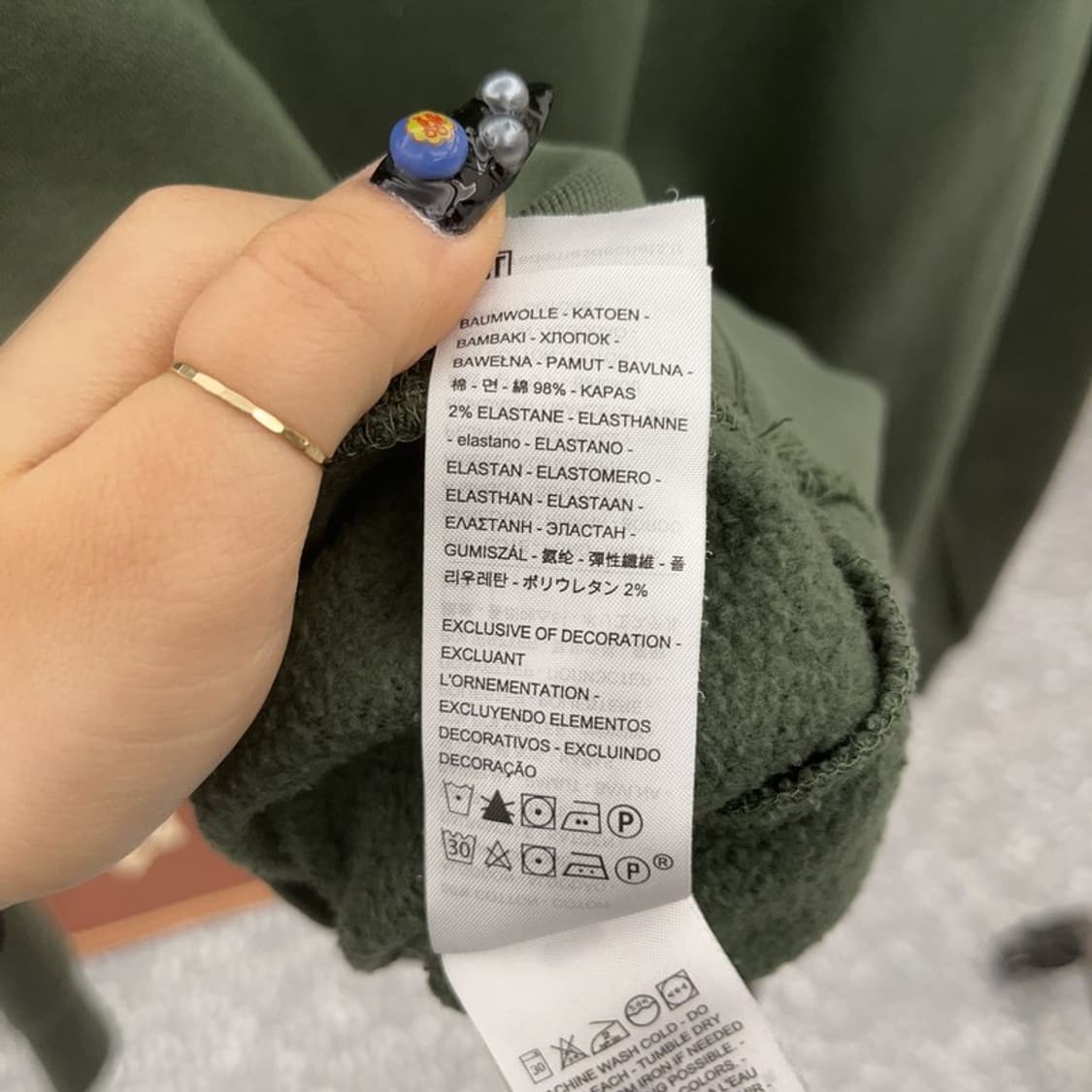 리바이스 올드스쿨 캐주얼 딥 말차카키 기모 맨투맨 M C08722 상품이미지7