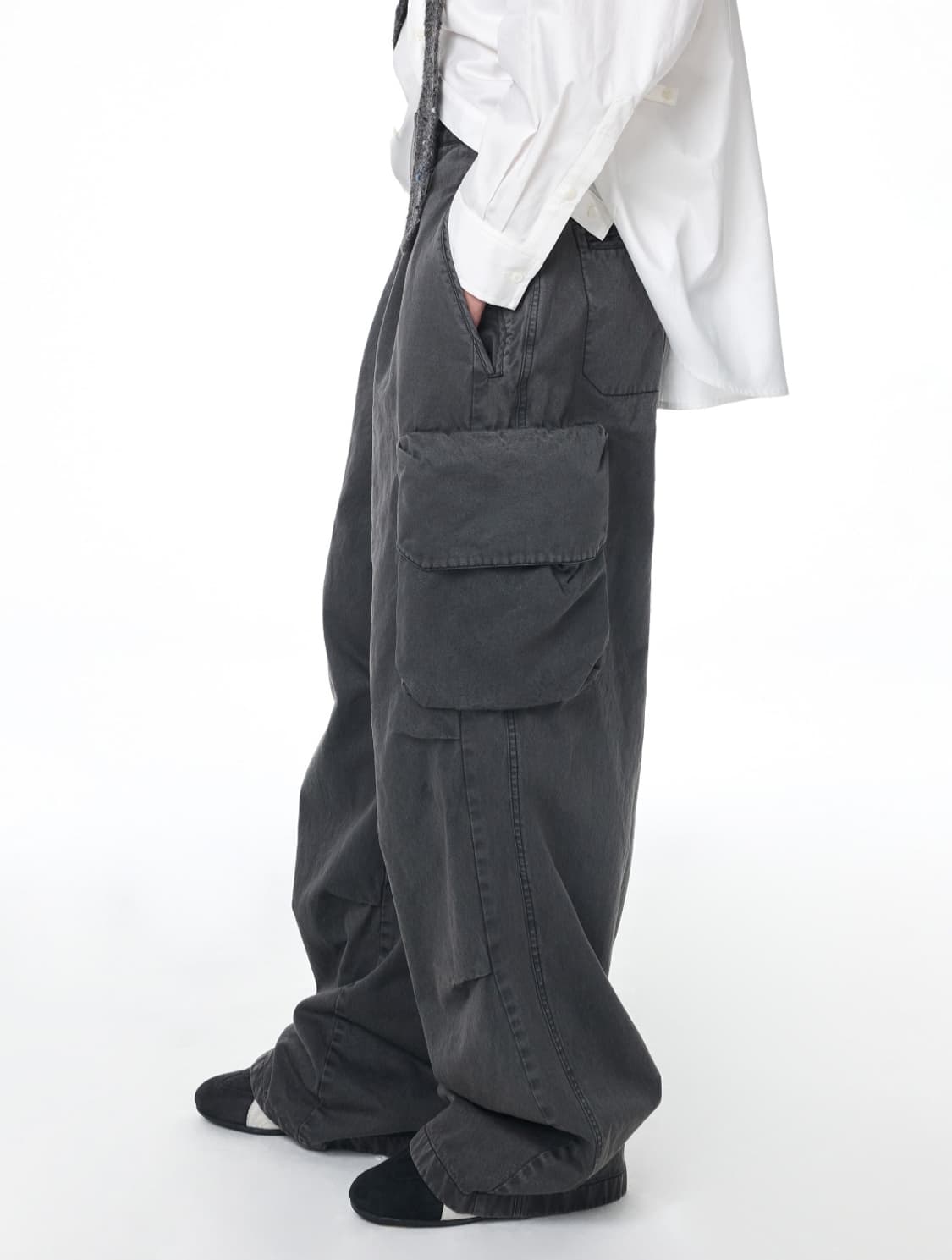 (새상품)Grove 프랭크 카고 와이드팬츠 상품이미지3