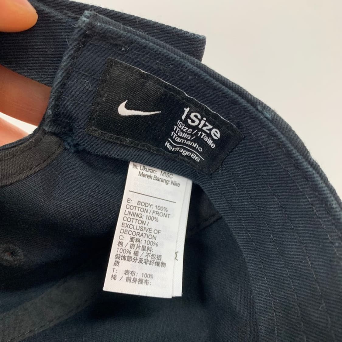 나이키 헤리티지86 퓨추라 워시드 볼캡 블랙 상품이미지6