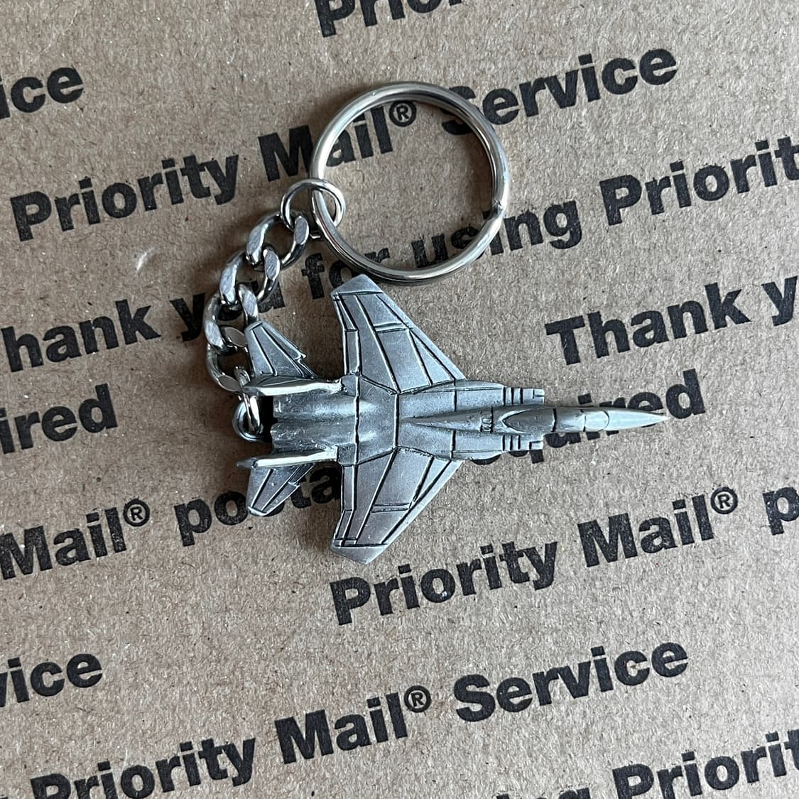 90s vtg Fighter Jet Metal Keyring 상품이미지1