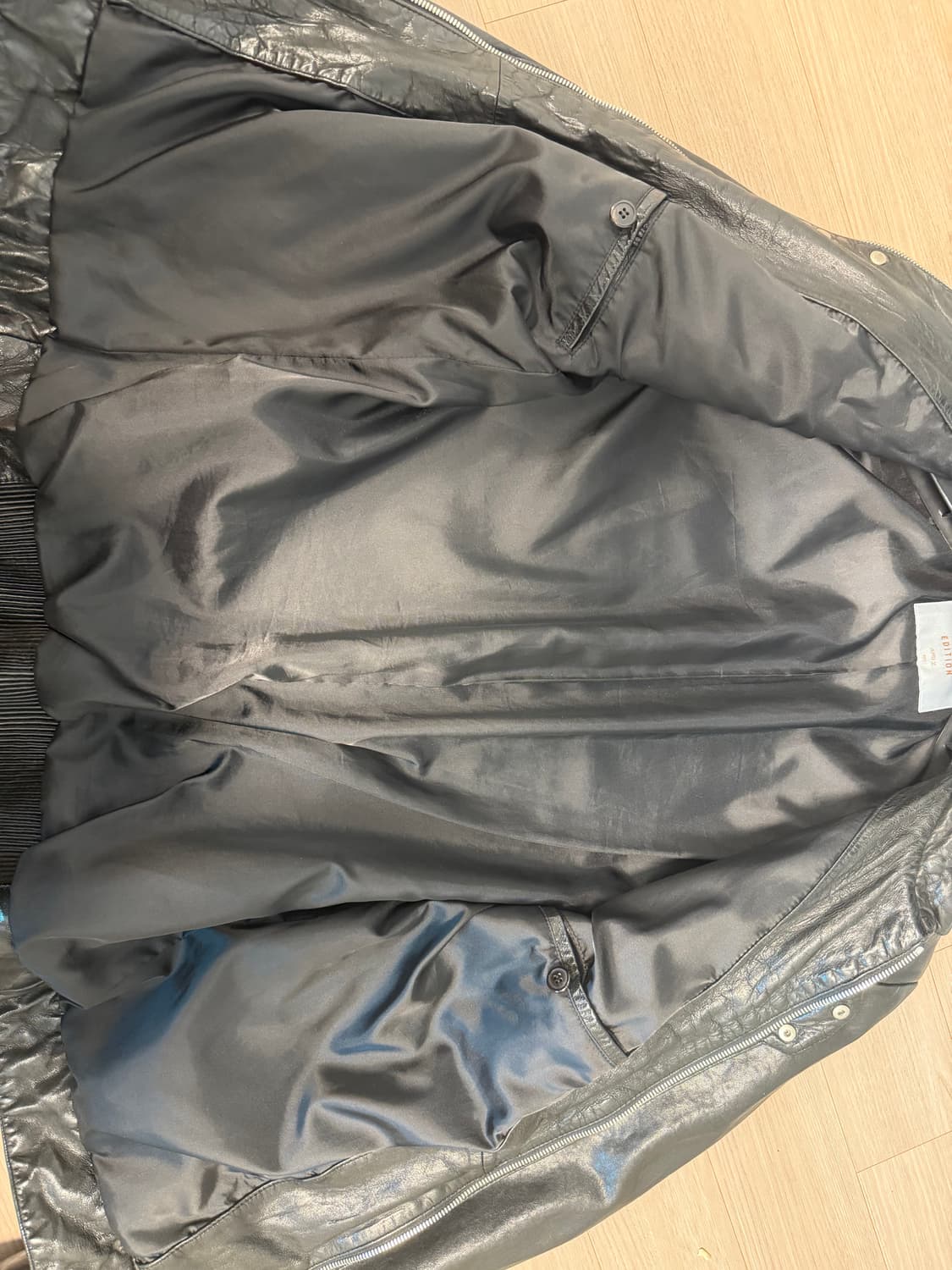 AND Z 웨스턴 무드 2WAY 램스킨 양가죽 바이커 레더 자켓 is 상품이미지6