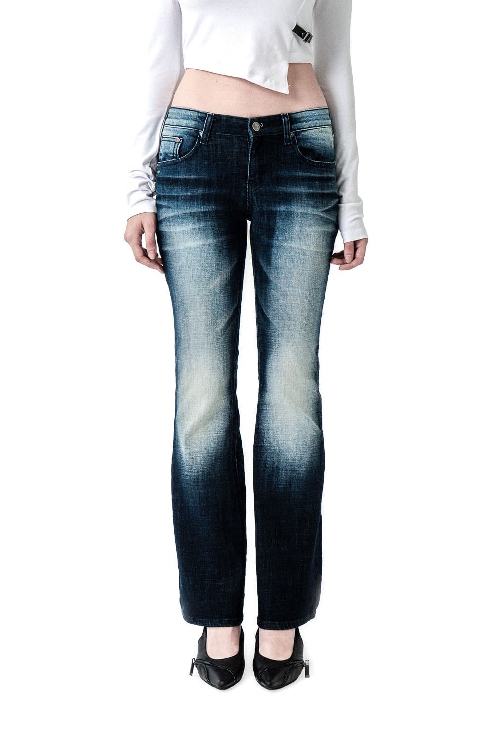NIGHT WASHING DENIM PANTS DEEP BLUE 상품이미지2