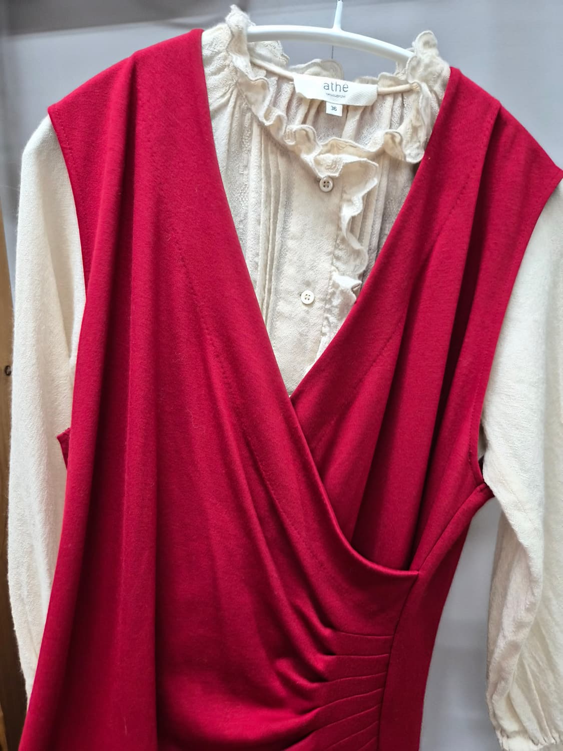 로렌 랄프로렌 스판셔링 원피스. 바네사브루노 프릴 울 블라우스 상품이미지3