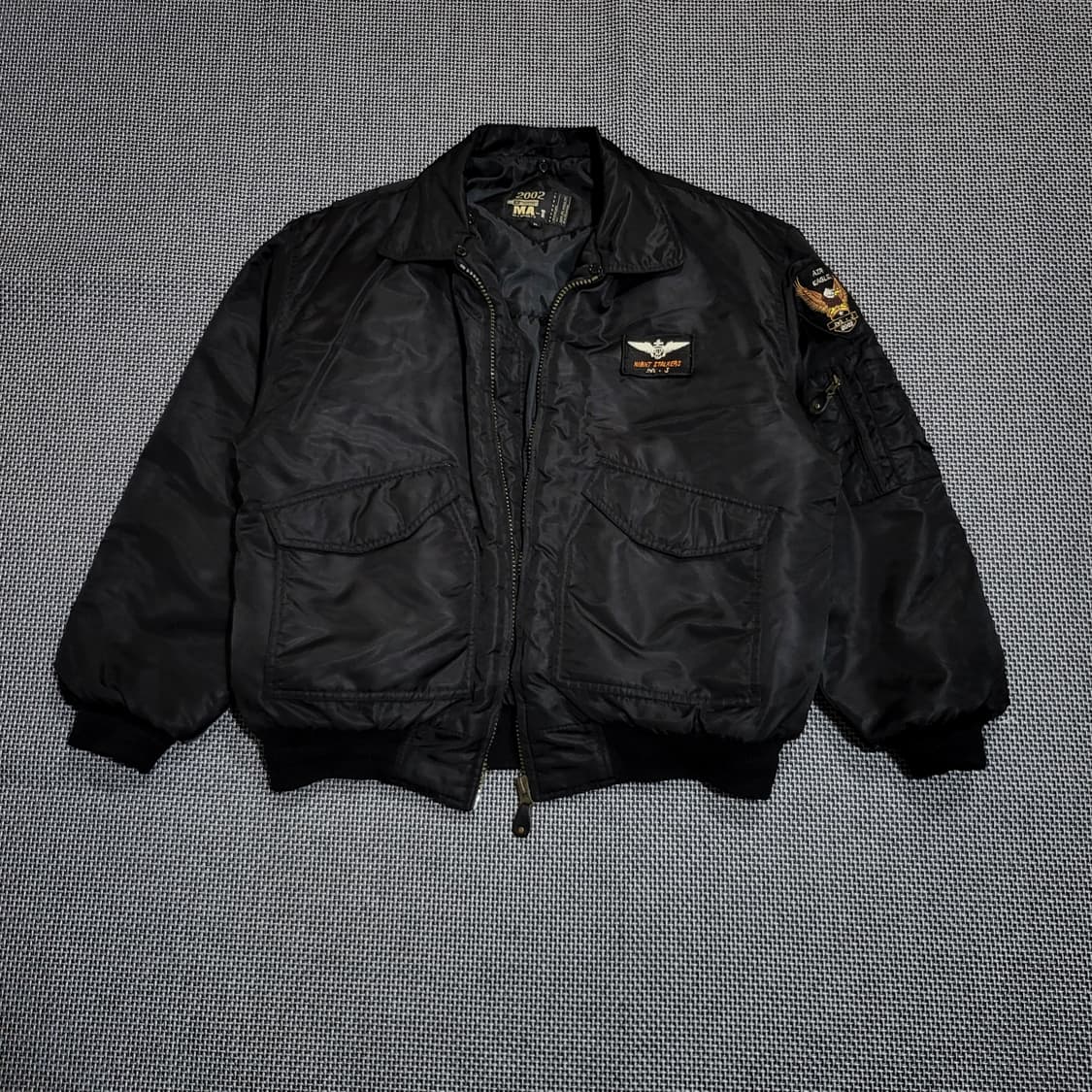 빈티지 2002 밀리터리 와펜 ma-1 항공 점퍼 (XL) 상품이미지1