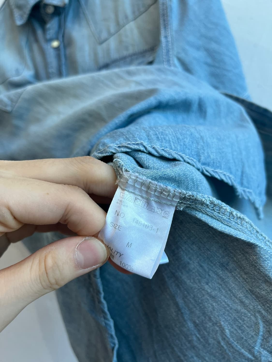 A Clothing JPN 웨스턴 반팔 데님 셔츠 상품이미지5