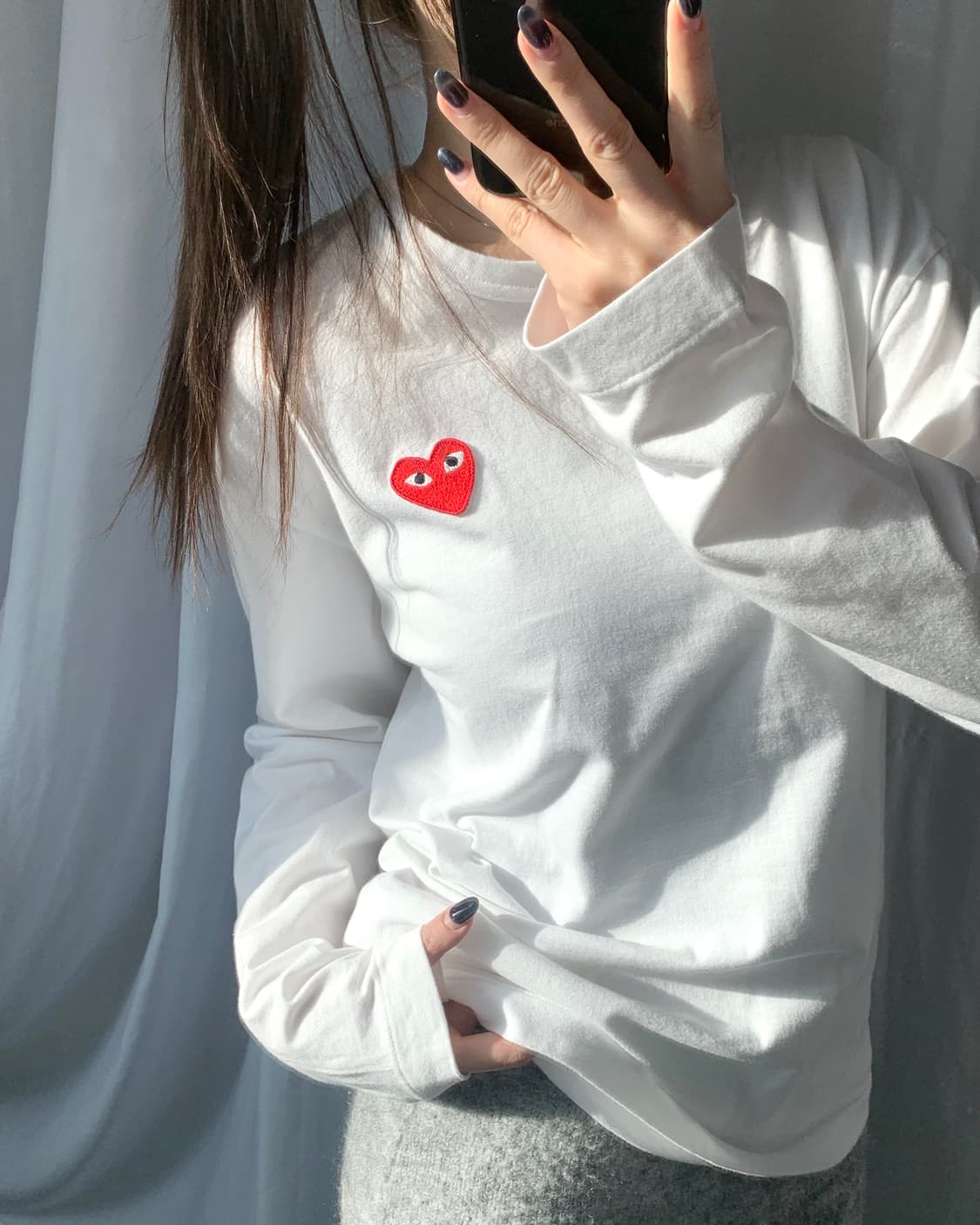 COMMEdesGARCONS 꼼데가르송 플레이 와펜 롱슬리브 상품이미지2