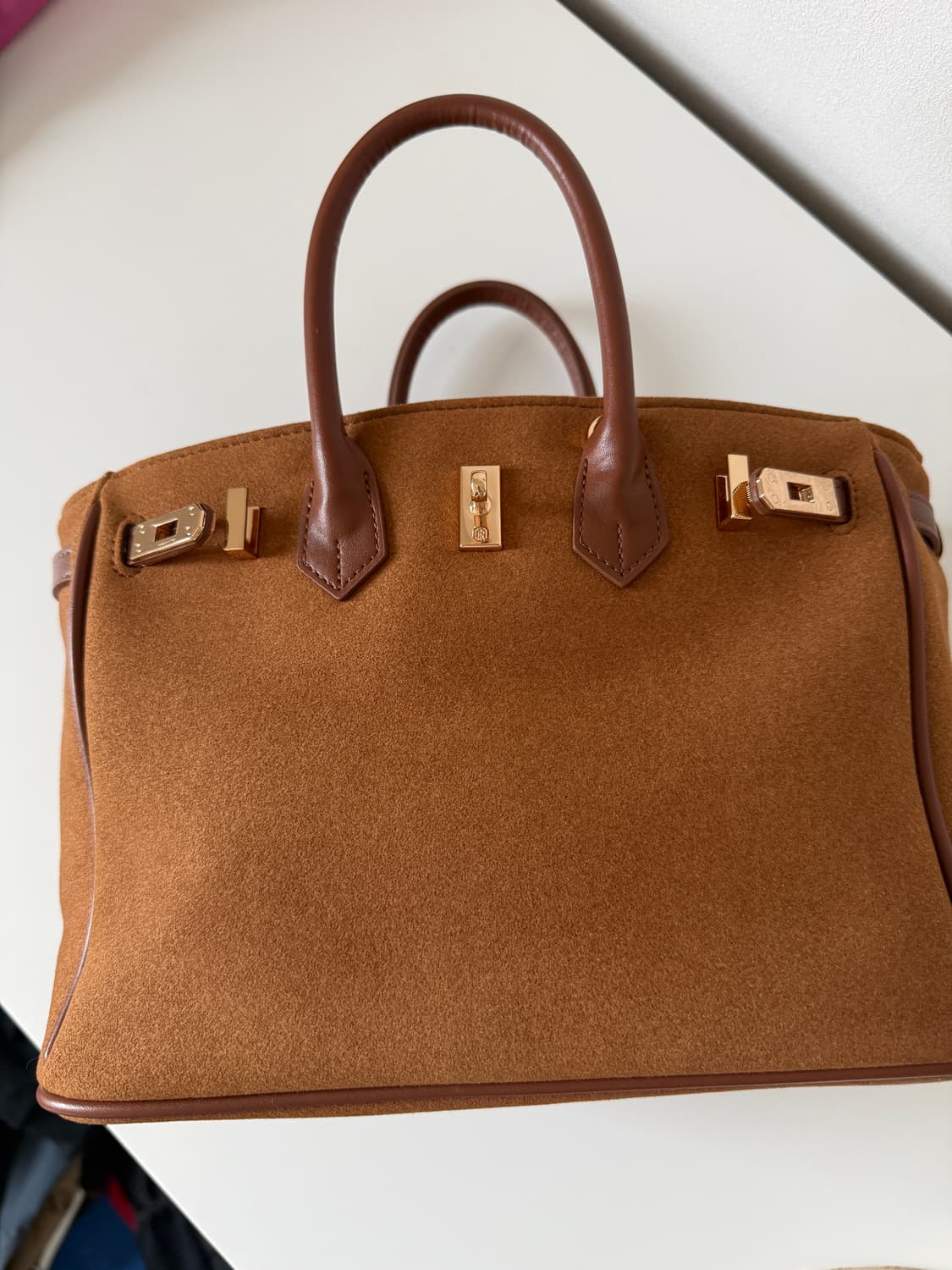 the reum 제인25 스웨이드백 카멜색 상품이미지2