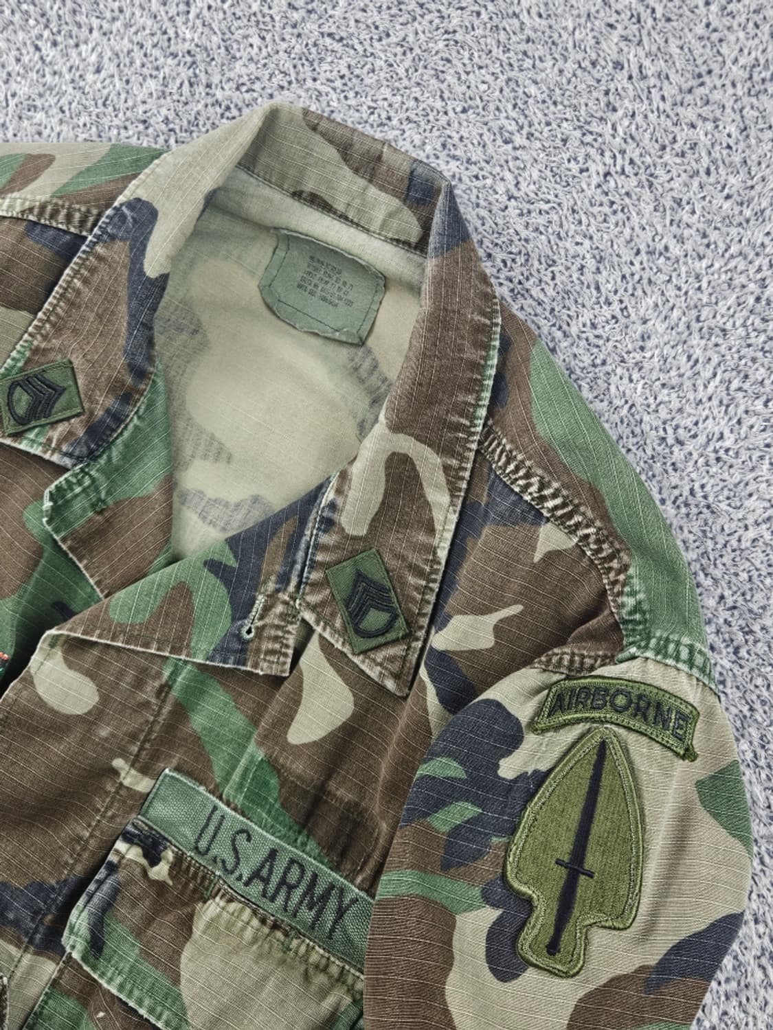 US ARMY 크롭 커스텀 컴뱃 필드 셔츠 ( L추정 ) / 11623 상품이미지9