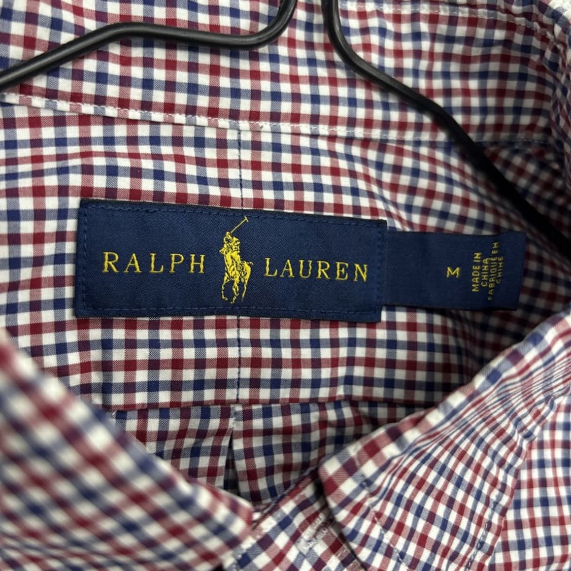 폴로 랄프로렌 자수로고 버튼다운 체크 셔츠 M P00011 상품이미지3