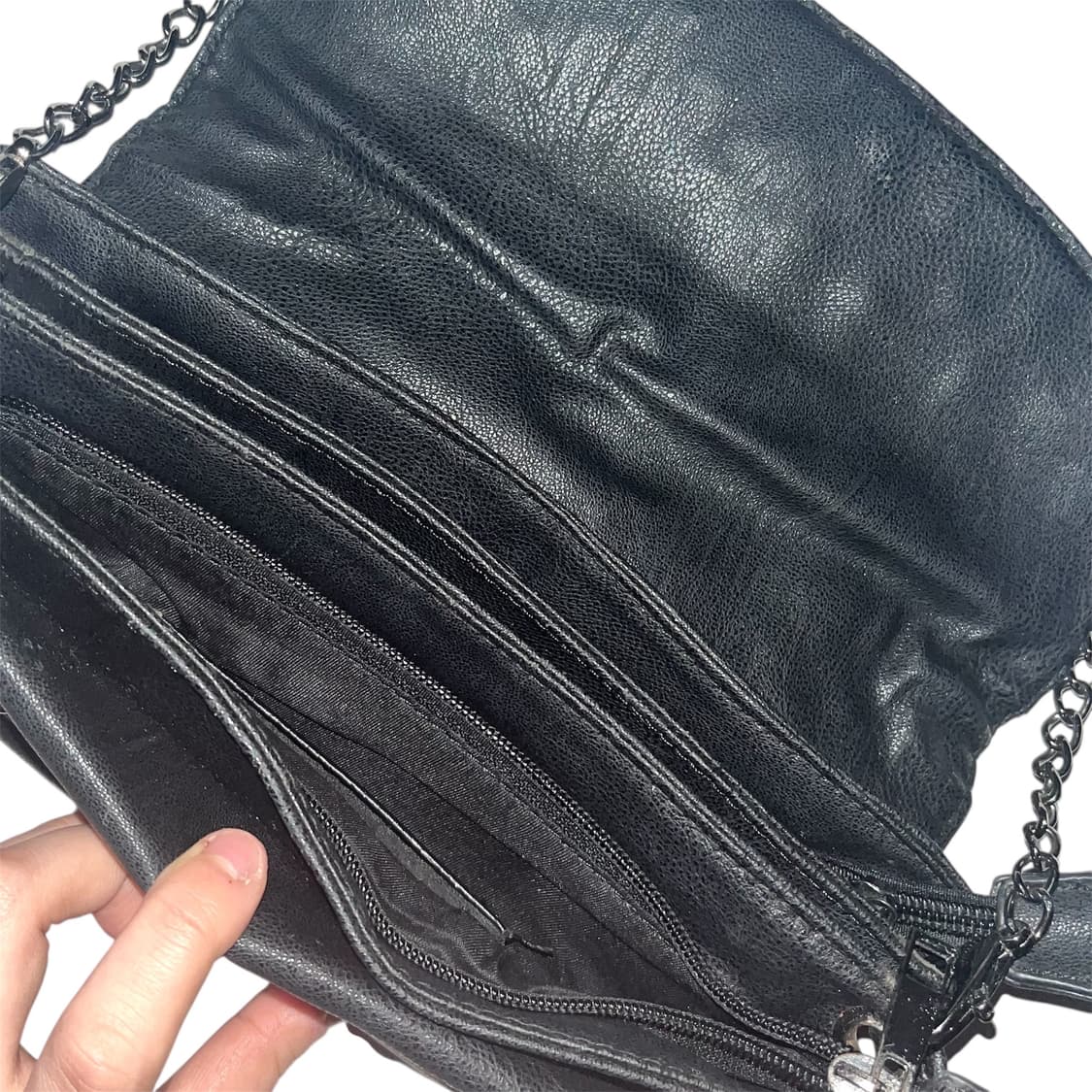 펑크 해골 스터드 가죽 미니백 가방 상품이미지5