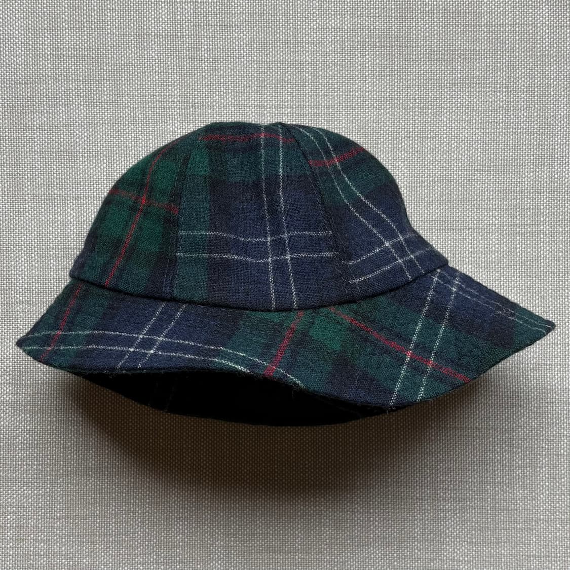 90s USA WOOLRICH 타탄 체크 울 버킷 햇 상품이미지3