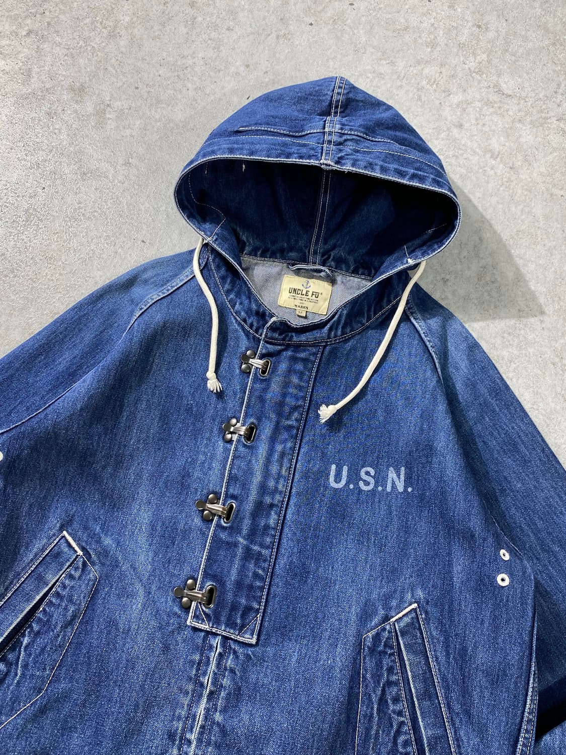 [M] MADEN UNCLE FU U.S.N 밀리터리 데님 집업 자켓 상품이미지2