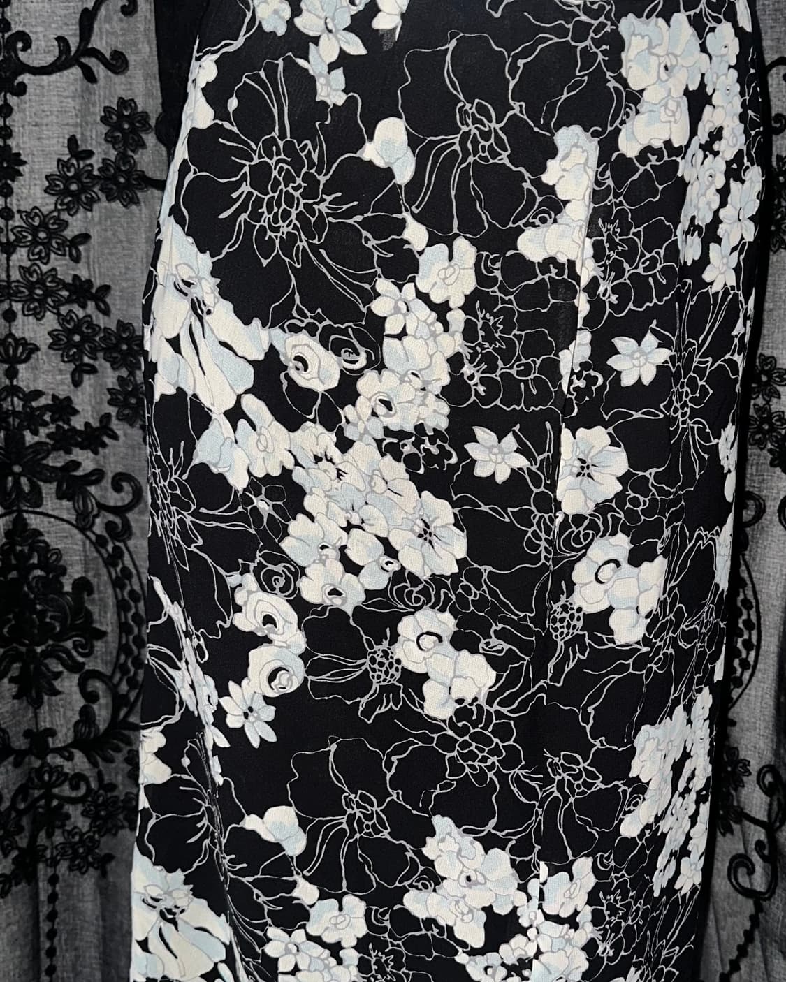 vintage floral print maxi skirt 상품이미지2
