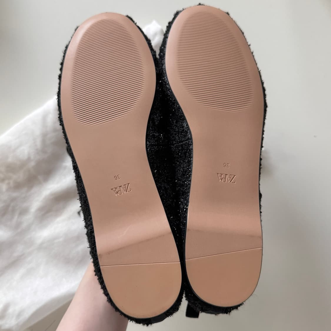 (택달린 새상품)ZARA 자라 패브릭 발레리나 플랫슈즈 상품이미지3