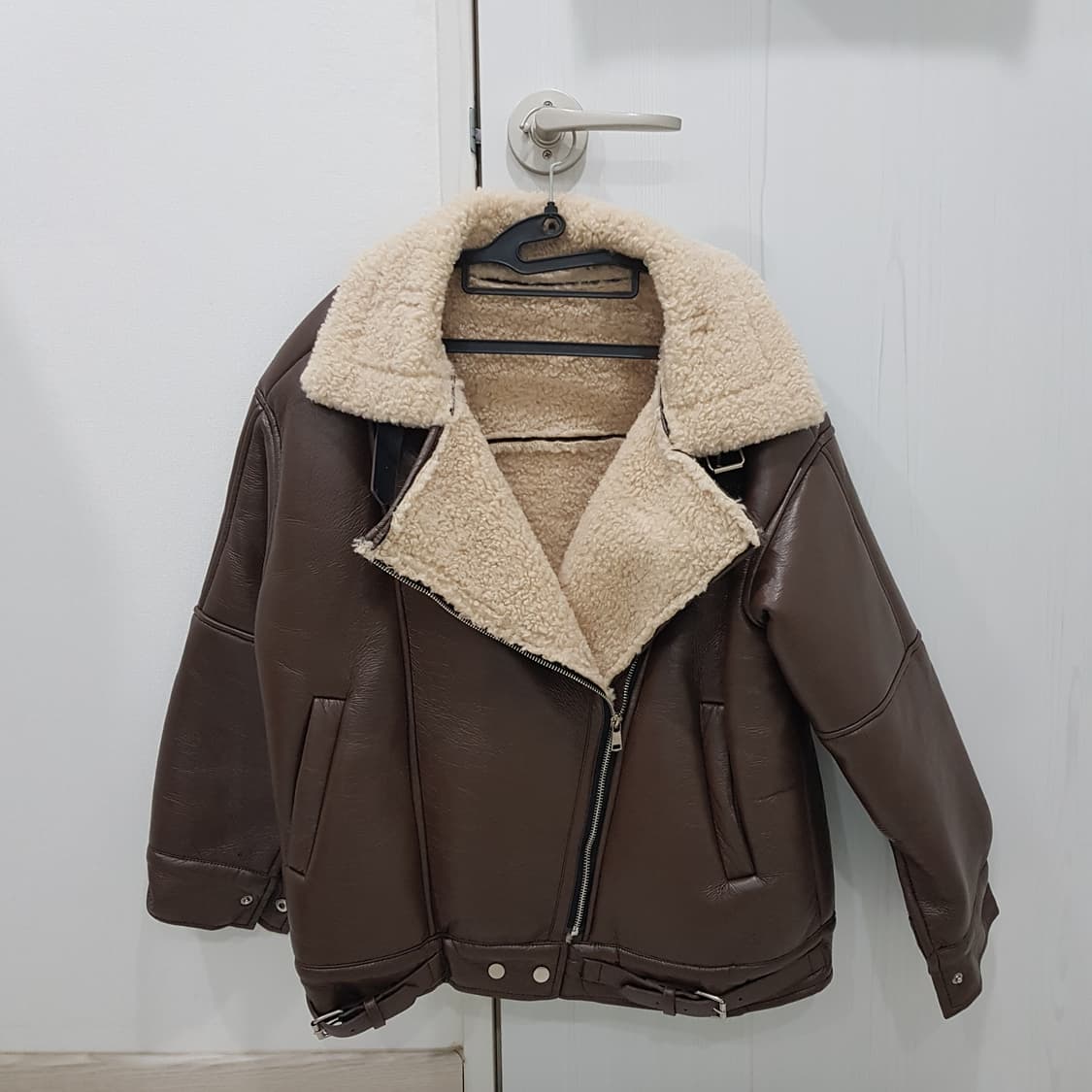 브라운 겨울 무스탕 자켓 상품이미지1