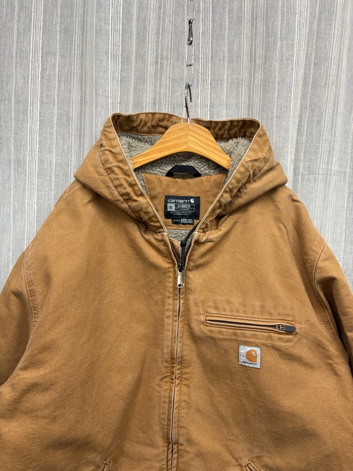 칼하트 빈티지 샌드스톤 덕 액티브 후드 자켓 상품이미지5