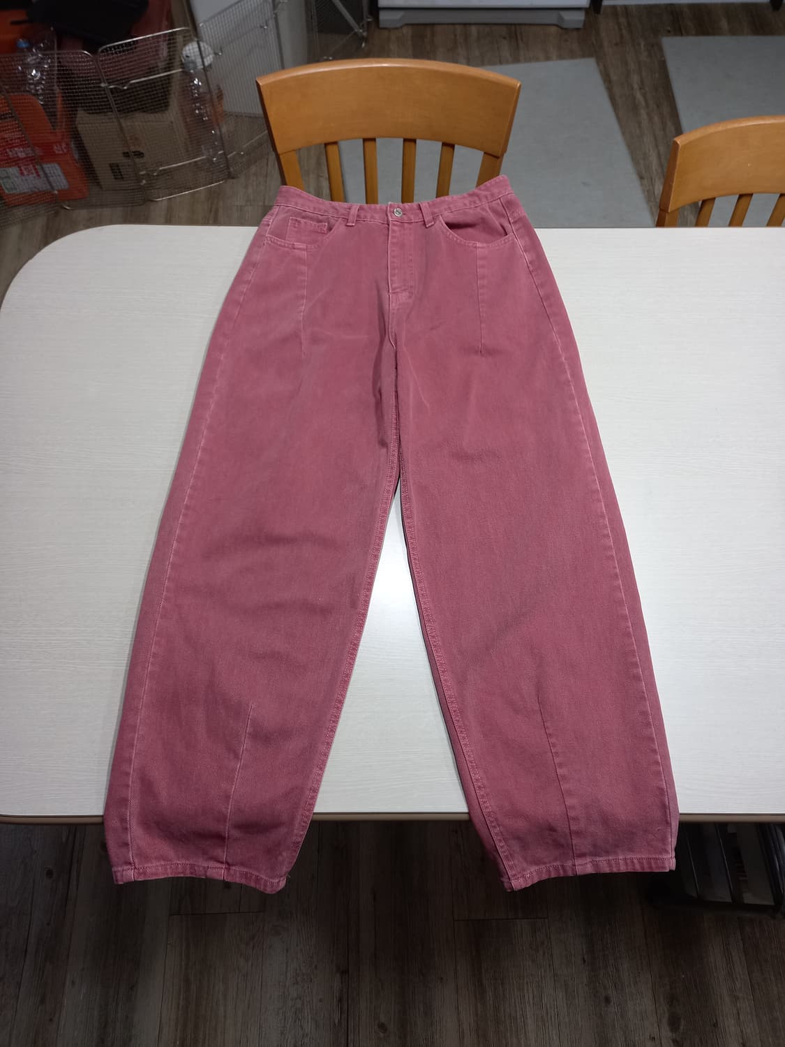 30 DoT 하이웨이스트 와이드핏 벌룬팬츠 연버건디 30-175 상품이미지1