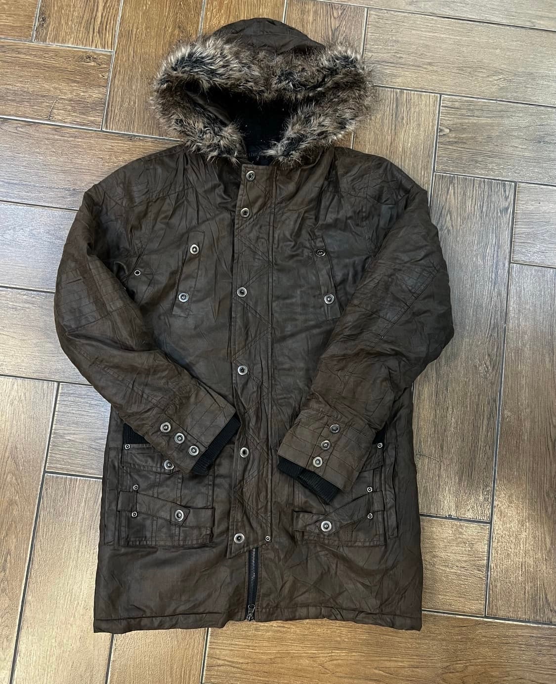 빈티지 브라운 패딩 자켓 상품이미지1