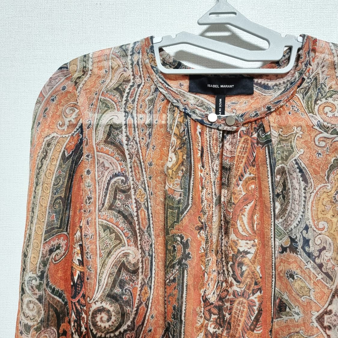 이자벨마랑 실크100% 시스루 블라우스 (55/표기36) 상태최상 상품이미지2