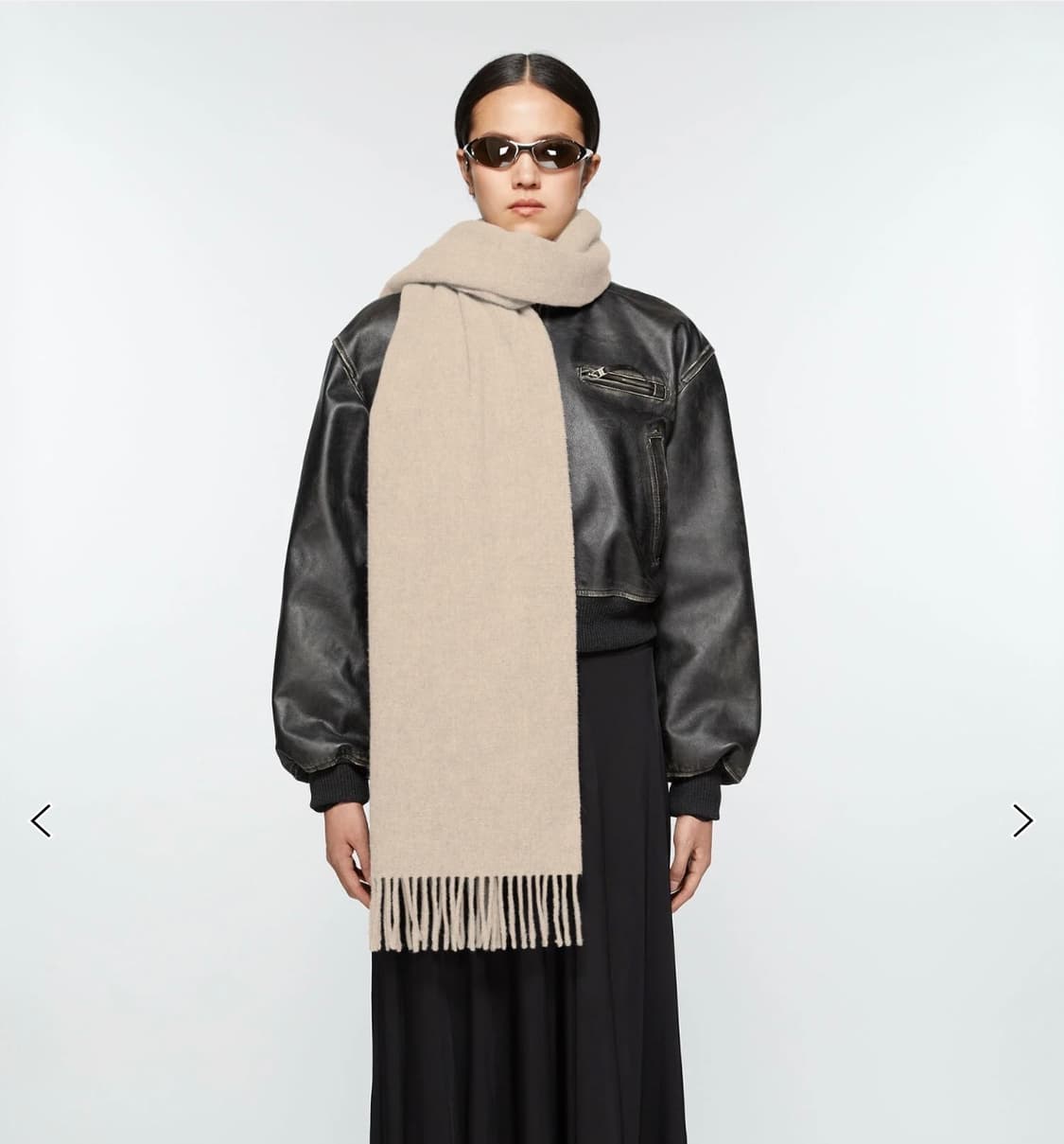 아크네스튜디오 프린지 울 스카프 머플러 오트밀멜란지 상품이미지2