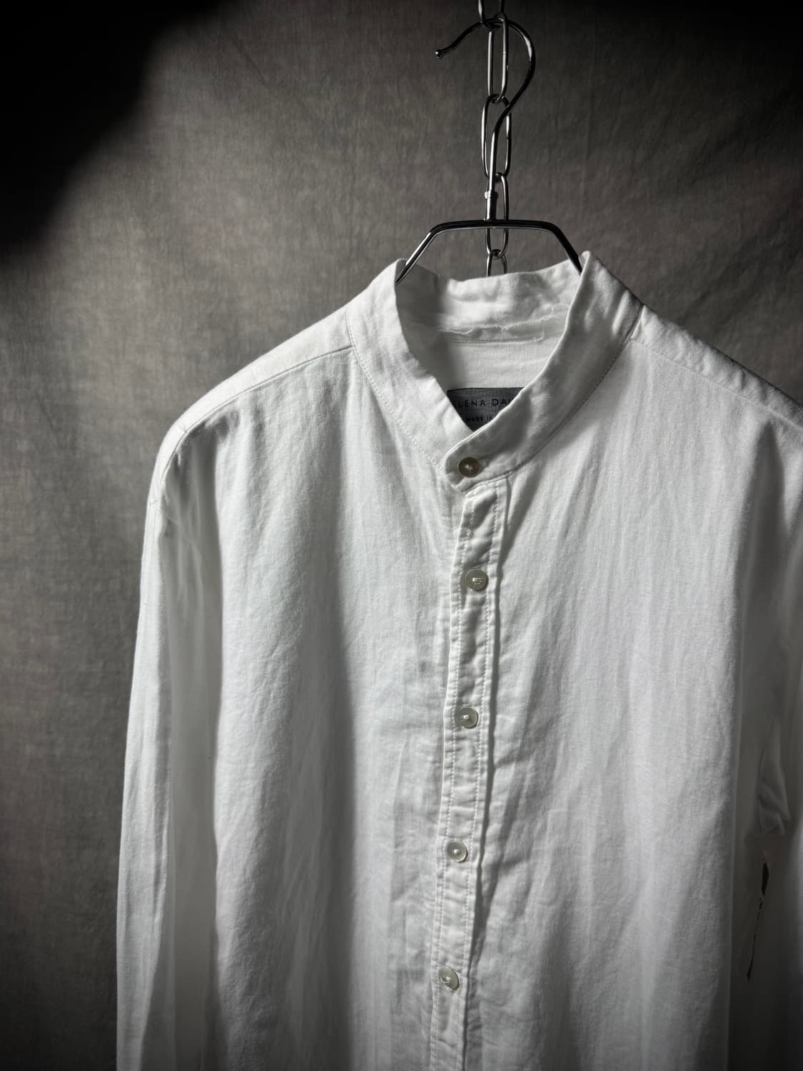 Elena Dawson Raw Edge Band Collar Shirt  상품이미지5