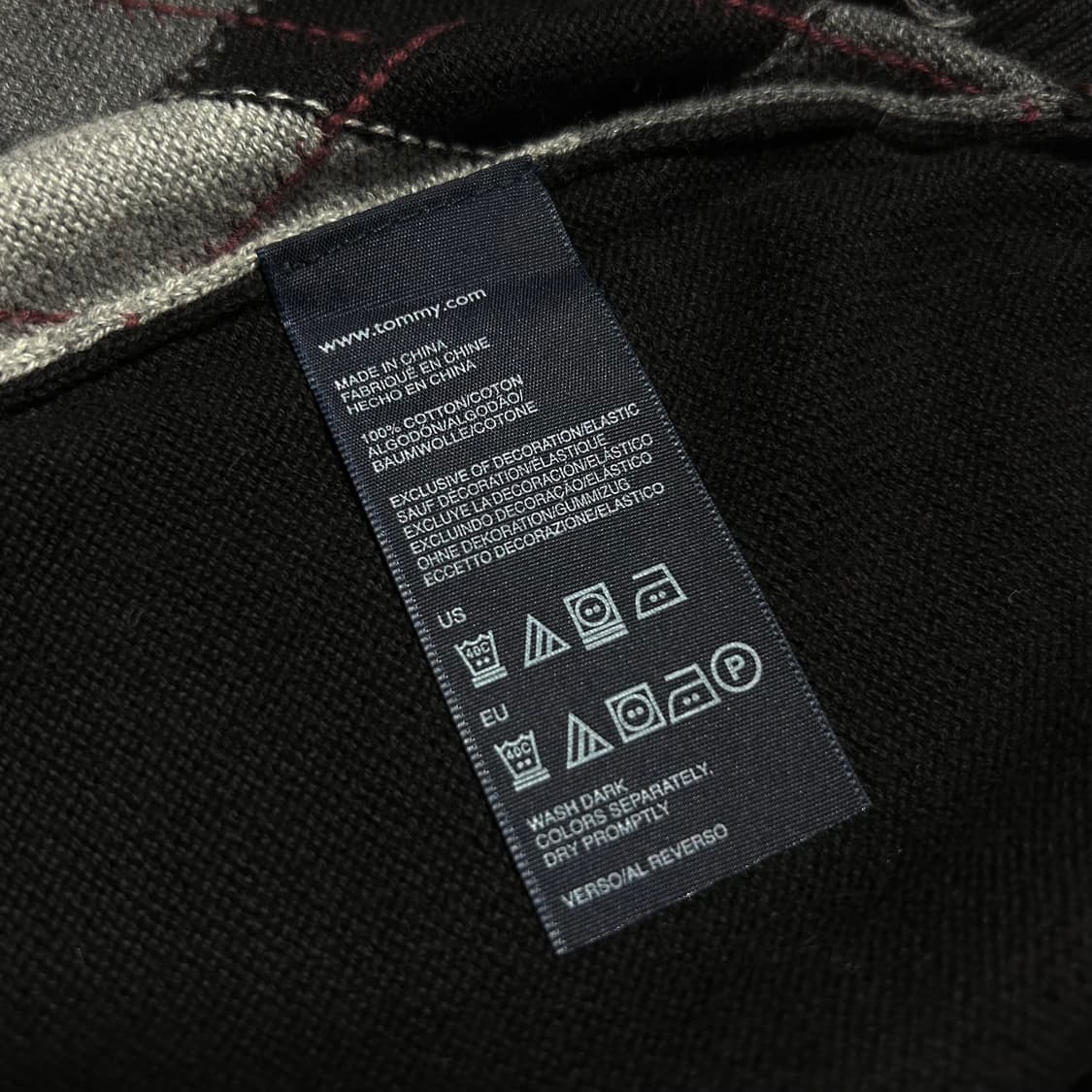 [XL] Tommy 타미힐피거 아가일패턴 브이넥 니트 조끼 상품이미지6