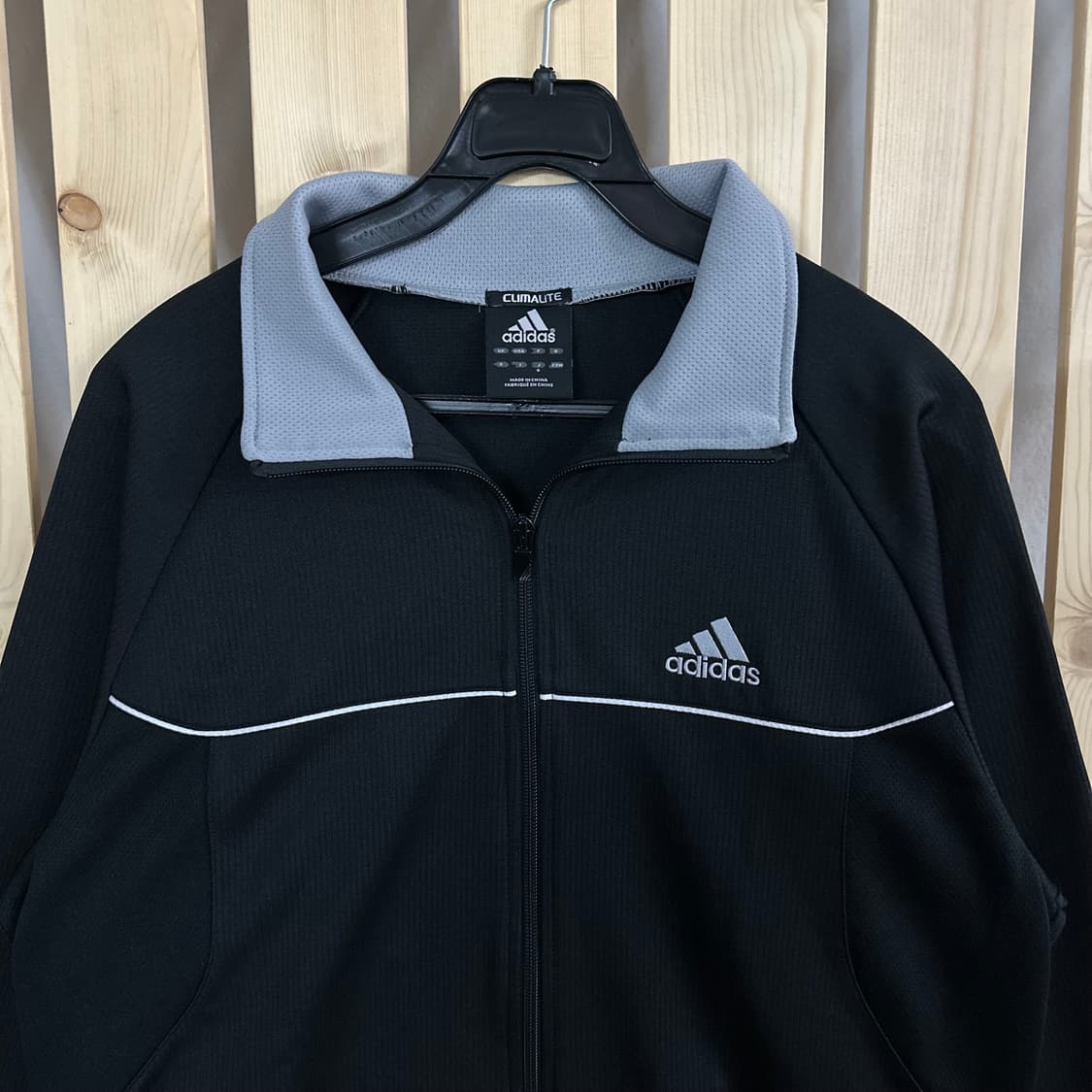 (M) 아디다스 그레이 블랙 져지 트랙탑 상품이미지3