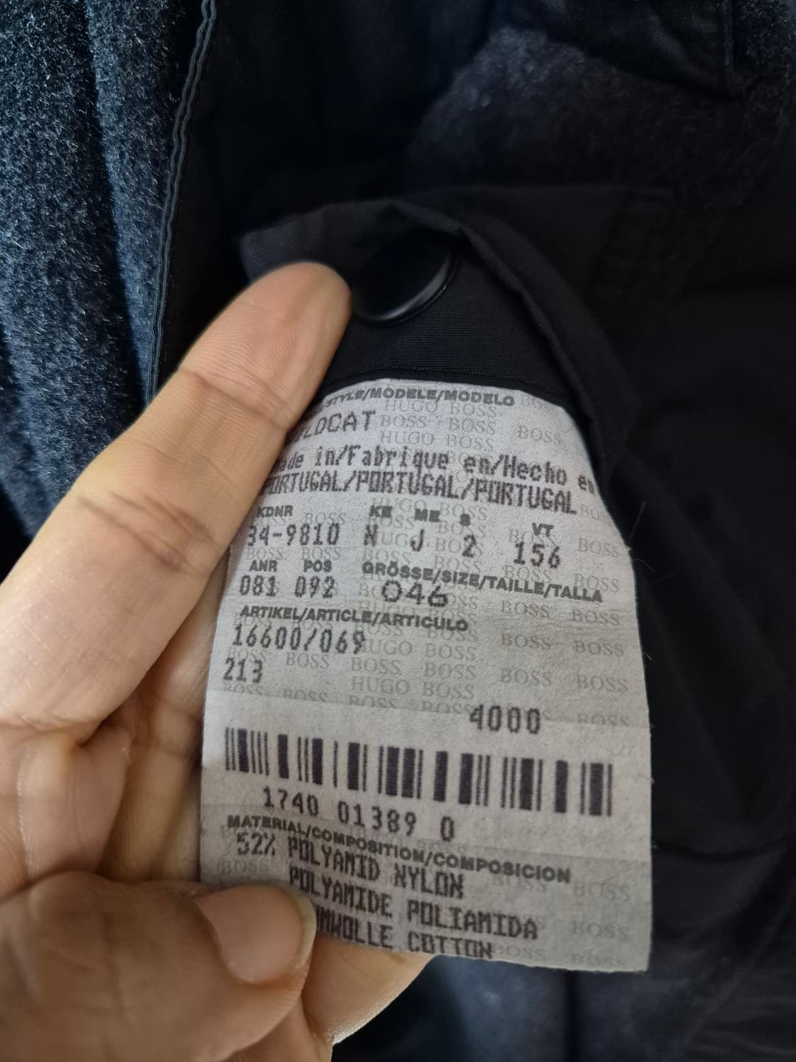 (정품) 휴고보스  BOSS  롱 코트 싱글 코트  46 상품이미지8