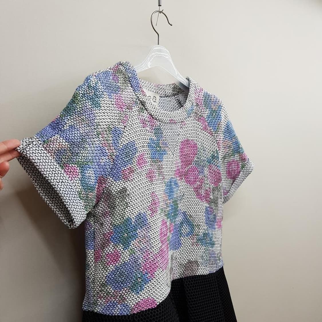 SEA New York 플라워 메쉬 배색 플레어 원피스 4사이즈 상품이미지3