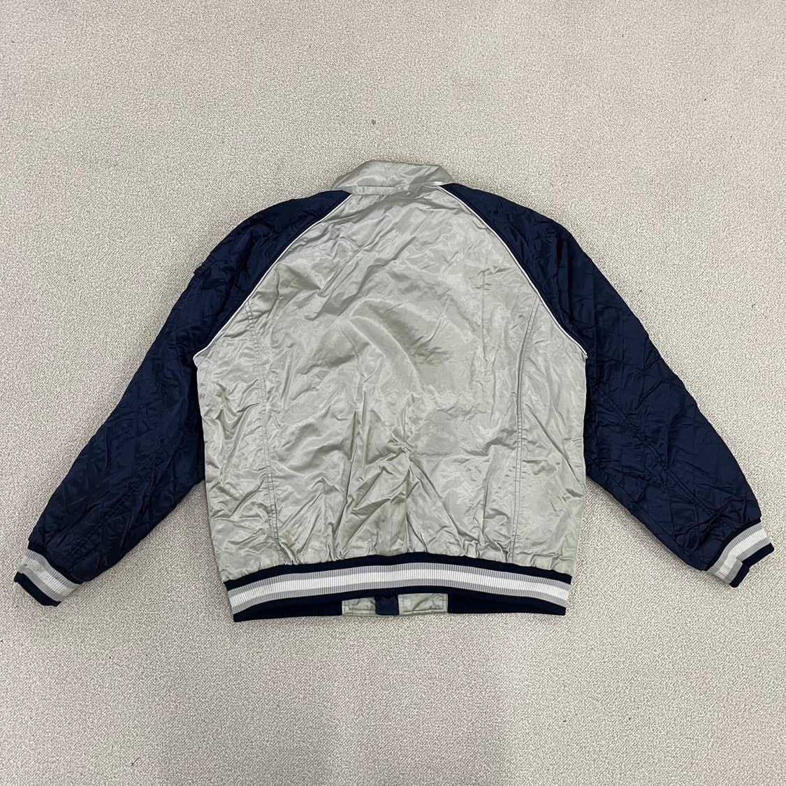 [XL] 후부 새틴 누빔 바시티 항공점퍼 자켓 0120M1 상품이미지4