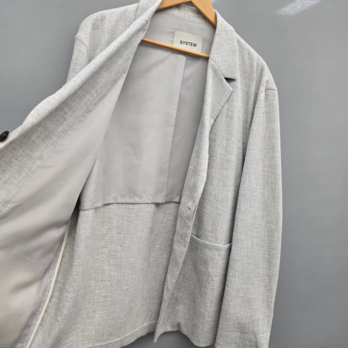 [한섬] 시스템옴므 23SS 린넨 혼방 세미오버 자켓 상품이미지8